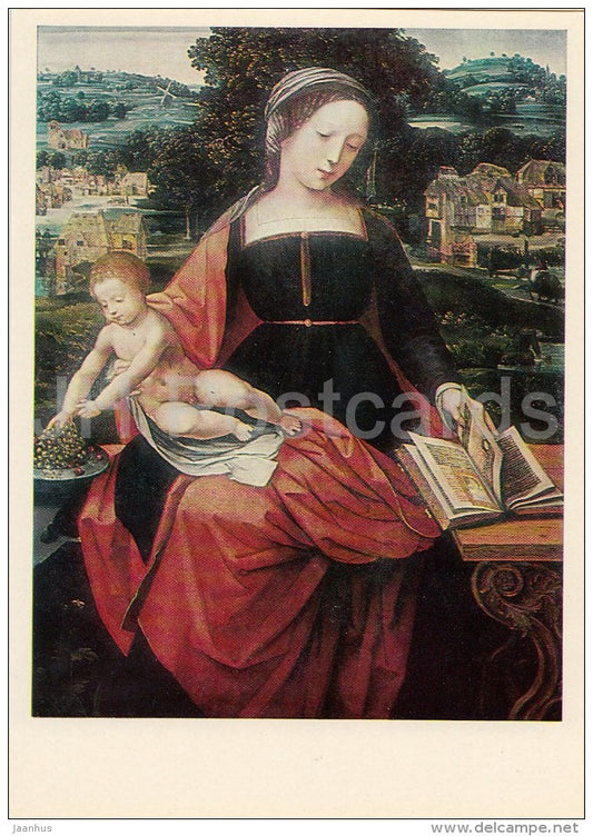 painting by Master of the Female Half-Lenghts - Madonna and Child - Flemish art - 1984 - Russia USSR - unused - JH Postcards