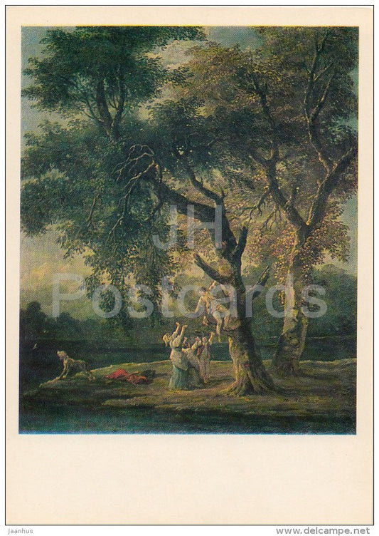 painting by Hubert Robert - Nest Robbers , 1780s - French art - 1981 - Russia USSR - unused - JH Postcards