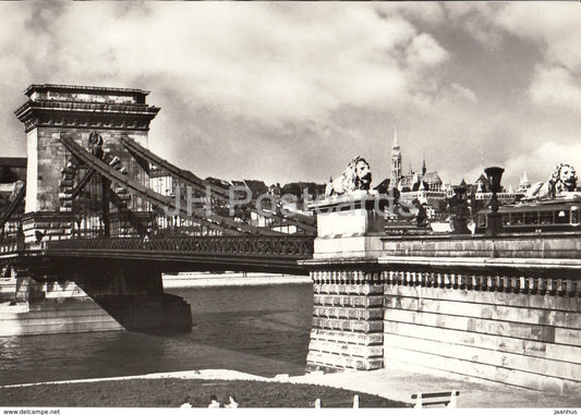 Budapest - Chain bridge - St Matthias Church - Hungary - unused