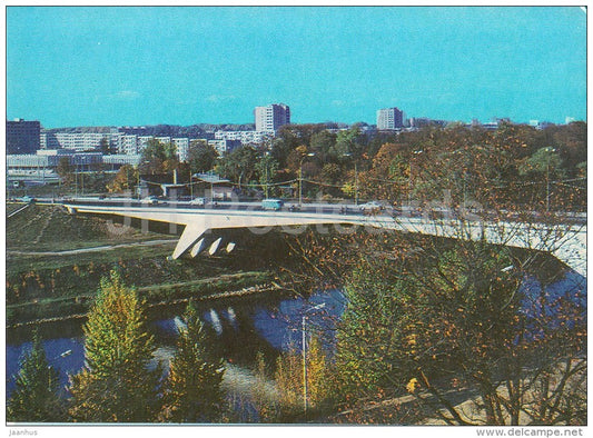 Beyond the Neris lies Zirmunai - bridge - Vilnius - 1975 - Lithuania USSR - unused - JH Postcards