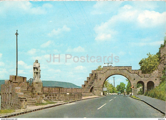 Visegrad - statue of King Bela IV - monument - 1980 - Hungary - used - JH Postcards