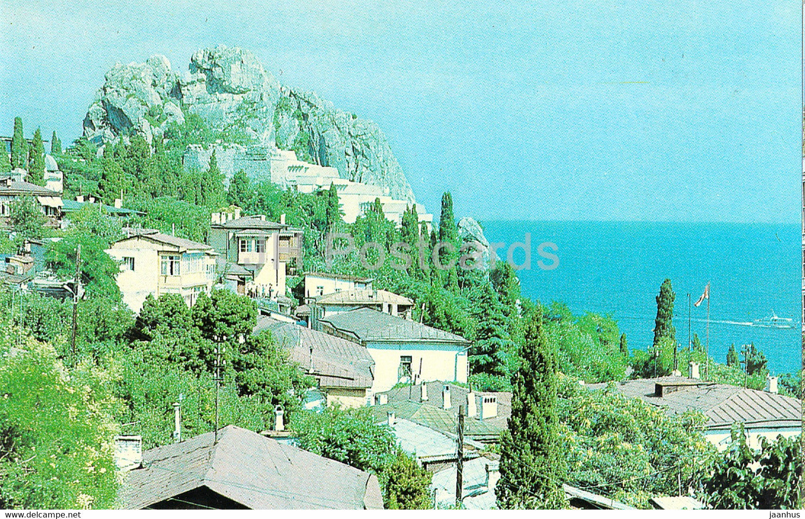 Gurzuf - view at the old part of the village - Crimea - 1990 - Ukraine USSR - unused - JH Postcards