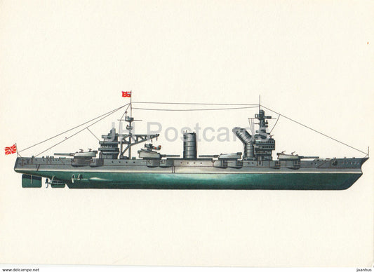 Schlachtschiff Oktjabrskaja Revoluzia 1935 - Historische Schiffe - Historical Ships - DDR Germany - used - JH Postcards