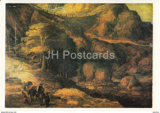 painting by Joos de Momper - Gebirgslandschaft - Flemish art - Germany DDR - used - JH Postcards