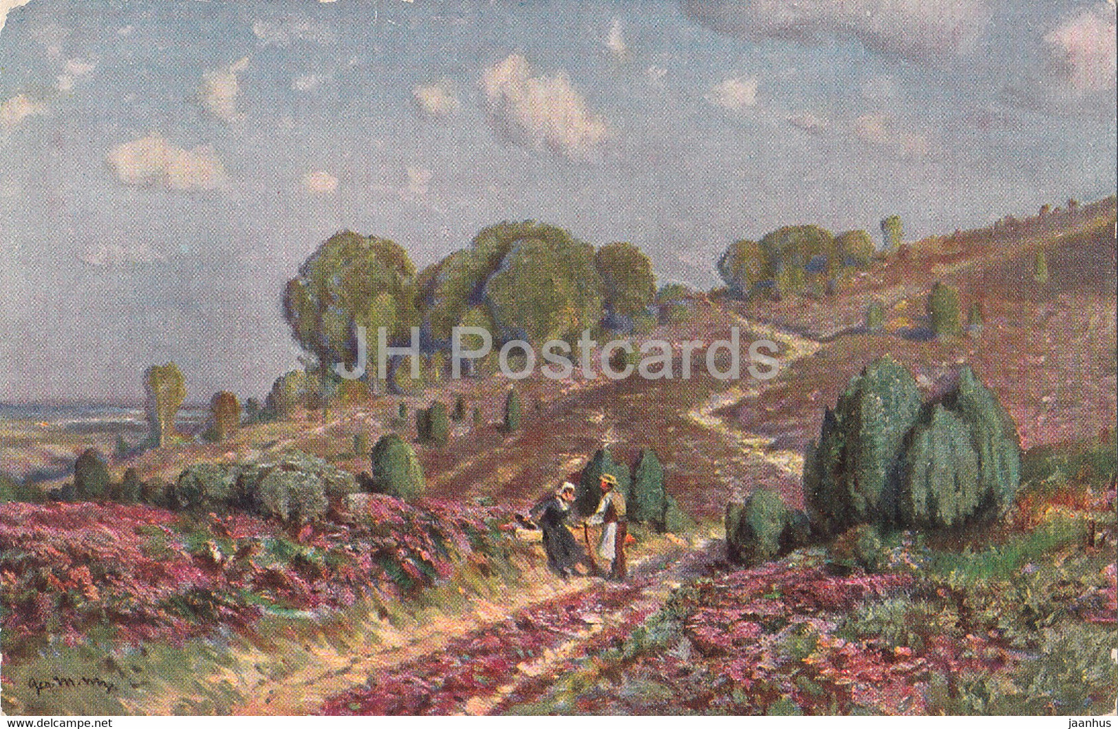 landscape - illustration - T S N Serie 978 - old postcard - unused - JH Postcards