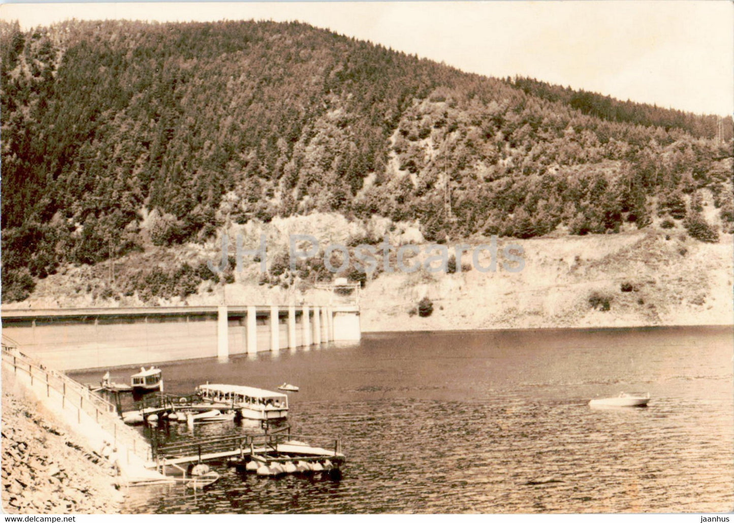 Bootsanlegestelle am Hohenwarte Stausee - Kr Saalfeld - Germany DDR - used - JH Postcards