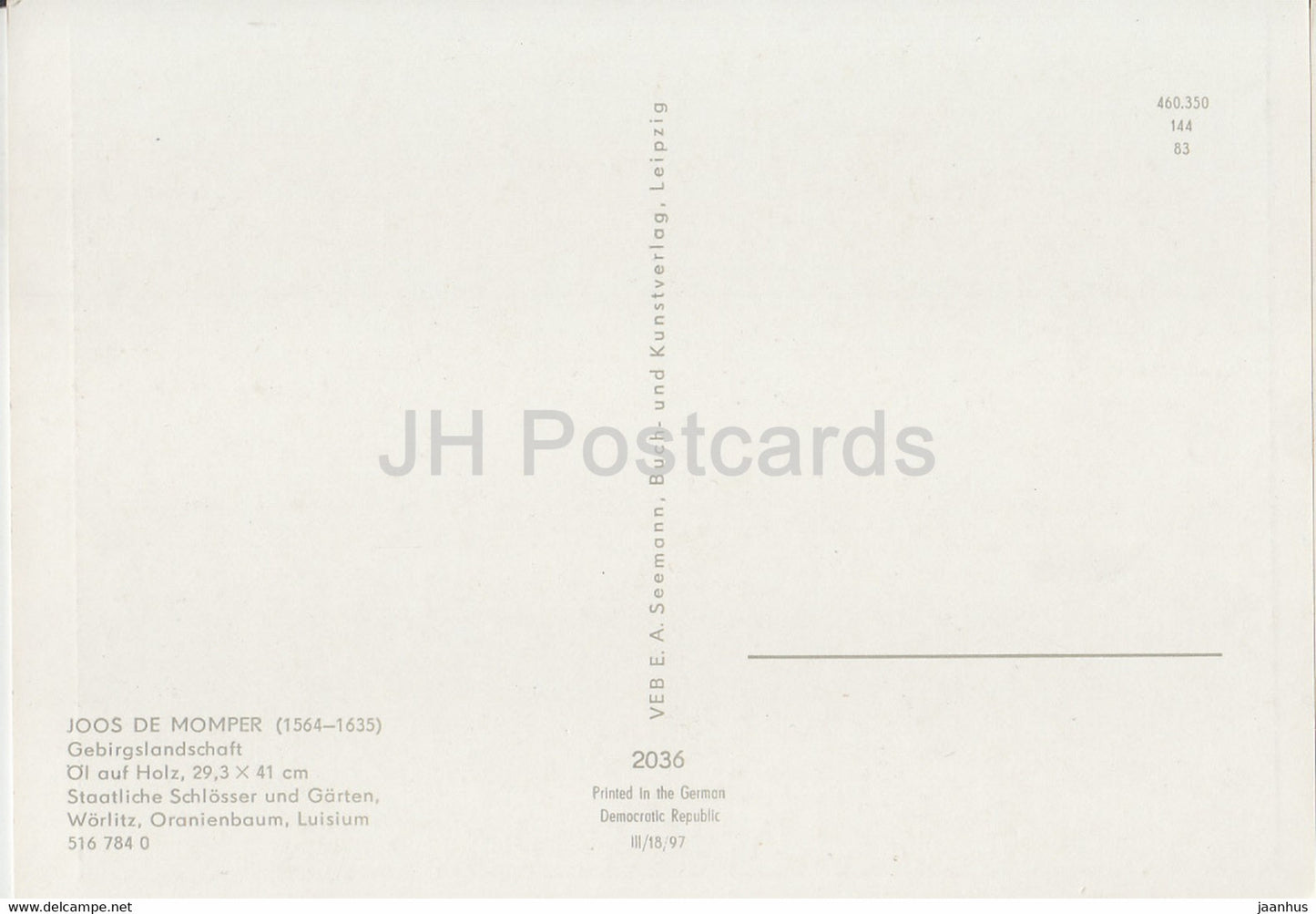 Gemälde von Joos de Momper – Gebirgslandschaft – Flämische Kunst – Deutschland DDR – gebraucht