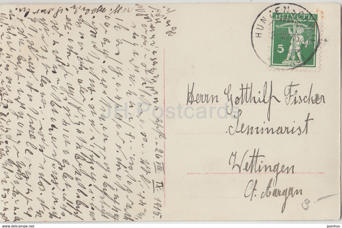 Liebesgestandnis - couple - femme et homme - Amag 61410 - carte postale ancienne - 1915 - Allemagne - utilisé