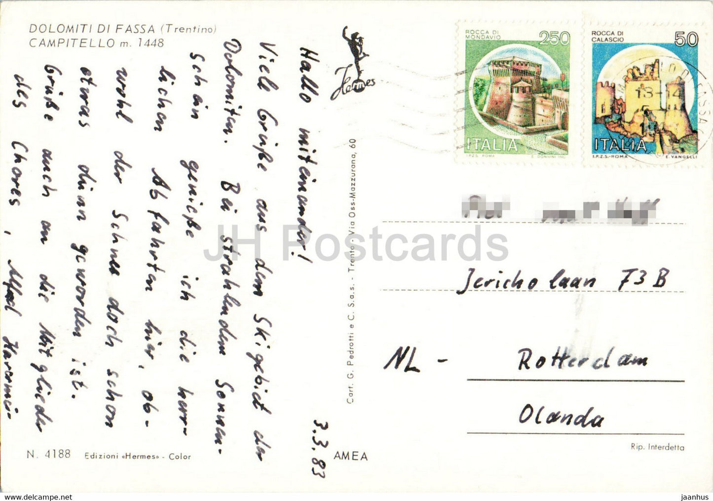 Dolomiti di Fassa - Campitello - 1983 - Italy - used