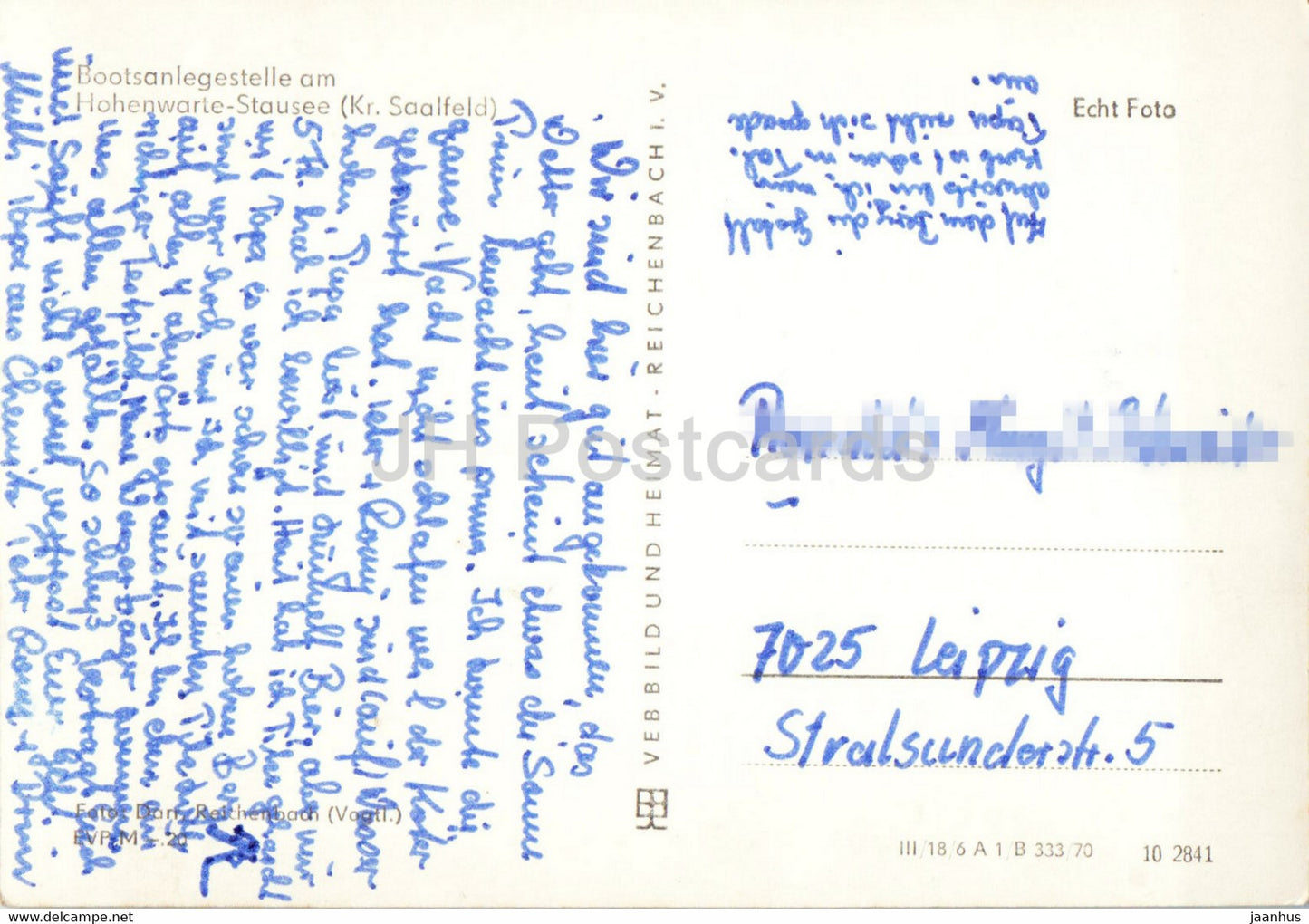 Bootsanlegestelle am Hohenwarte Stausee - Kr Saalfeld - Germany DDR - used