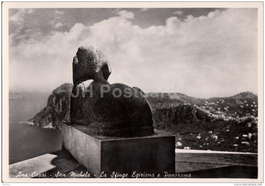 Anacapri - San Michele - La Sfinge Egiriana e Panorama - The Egyptian Sphinx and Panorama - Italy - Italia - unused - JH Postcards