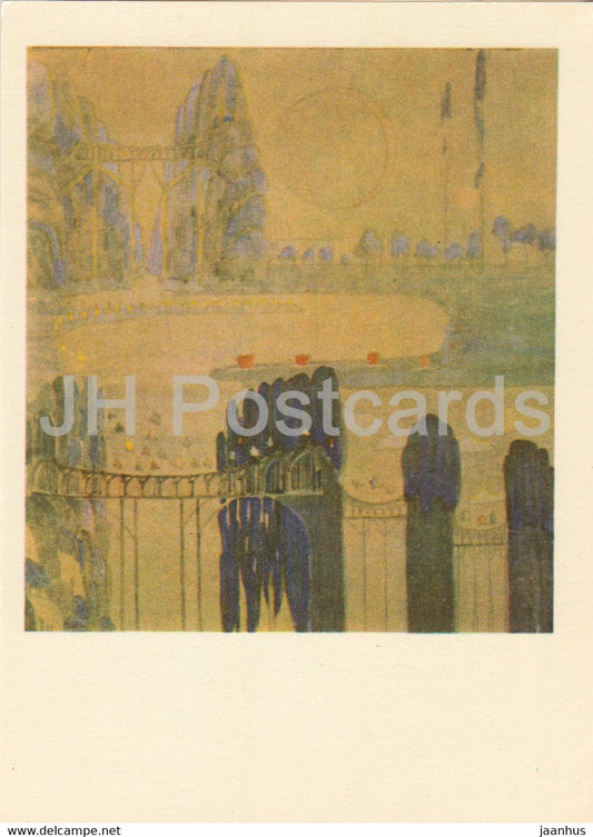 painting by M. Ciurlionis - Sonata of the Sun . Scherzo - Lithuanian art - 1978 - Lithuania USSR - unused - JH Postcards