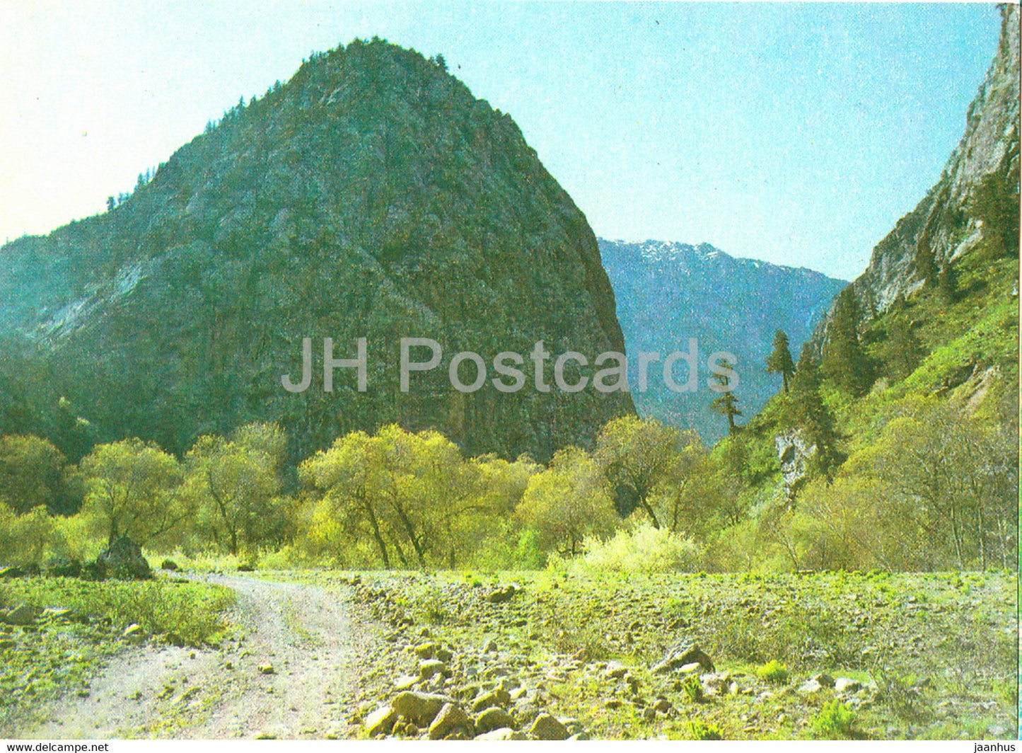 mountain road - Nature Trails - 1981 - Uzbekistan USSR - unused - JH Postcards