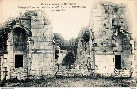 Environs de Marennes - Fortifications de l'ancienne ville forte de Brouage - La Breche - old postcard - France - unused - JH Postcards