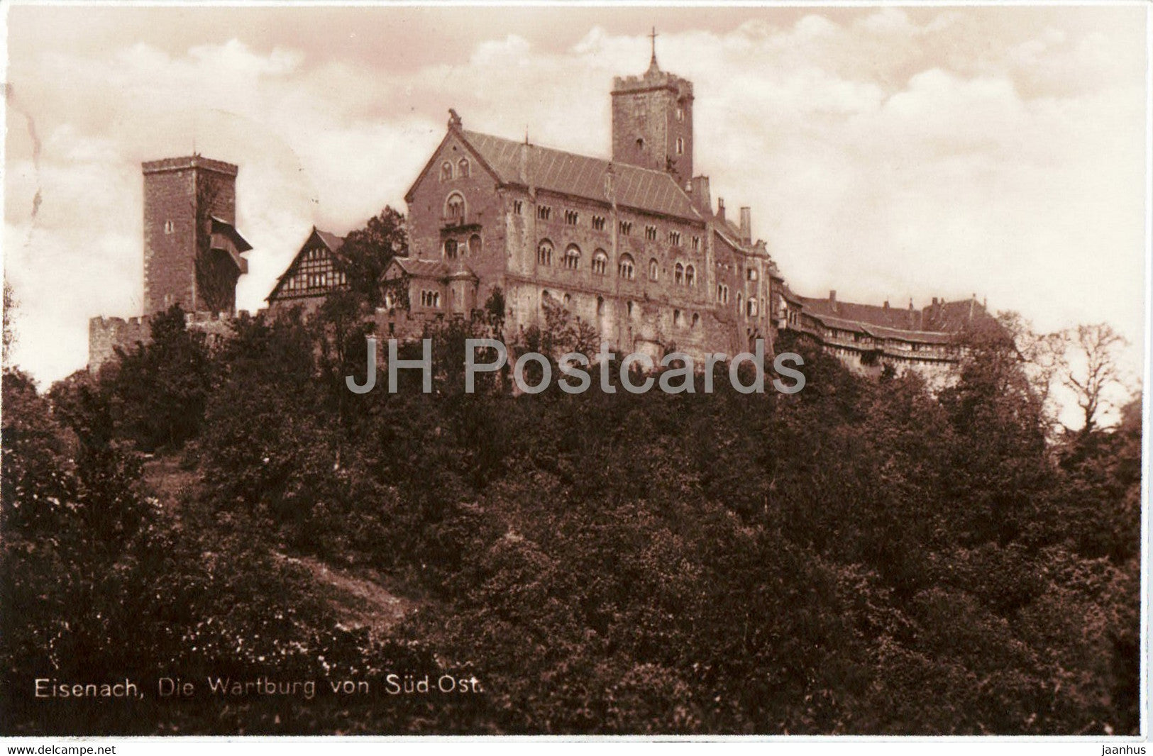 Eisenach - Die Wartburg von Sud Ost - castle - 55092 - old postcard - 1926 - Germany - used - JH Postcards