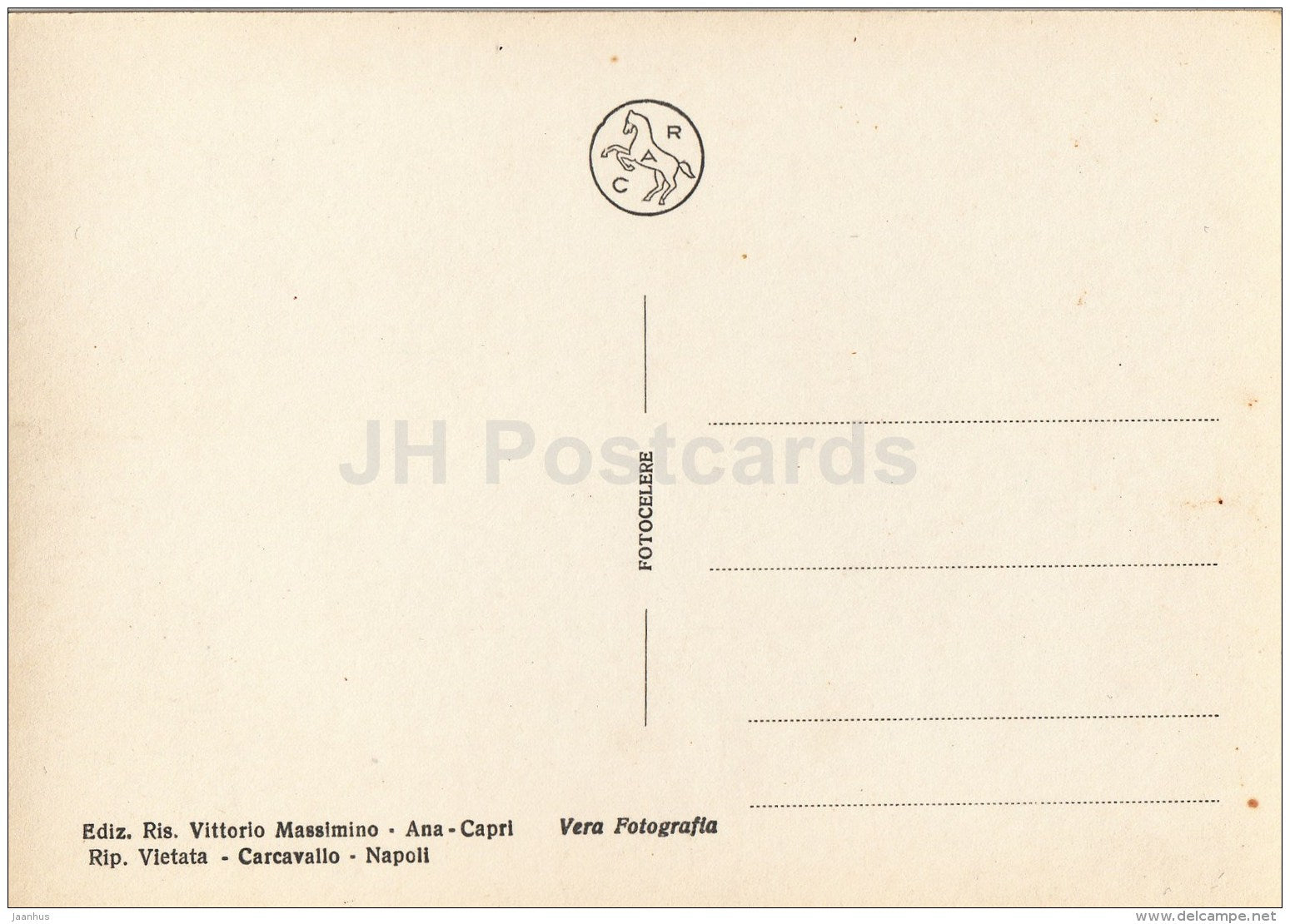 Anacapri - San Michele - La Sfinge Egiriana e Panorama - The Egyptian Sphinx and Panorama - Italy - Italia - unused - JH Postcards