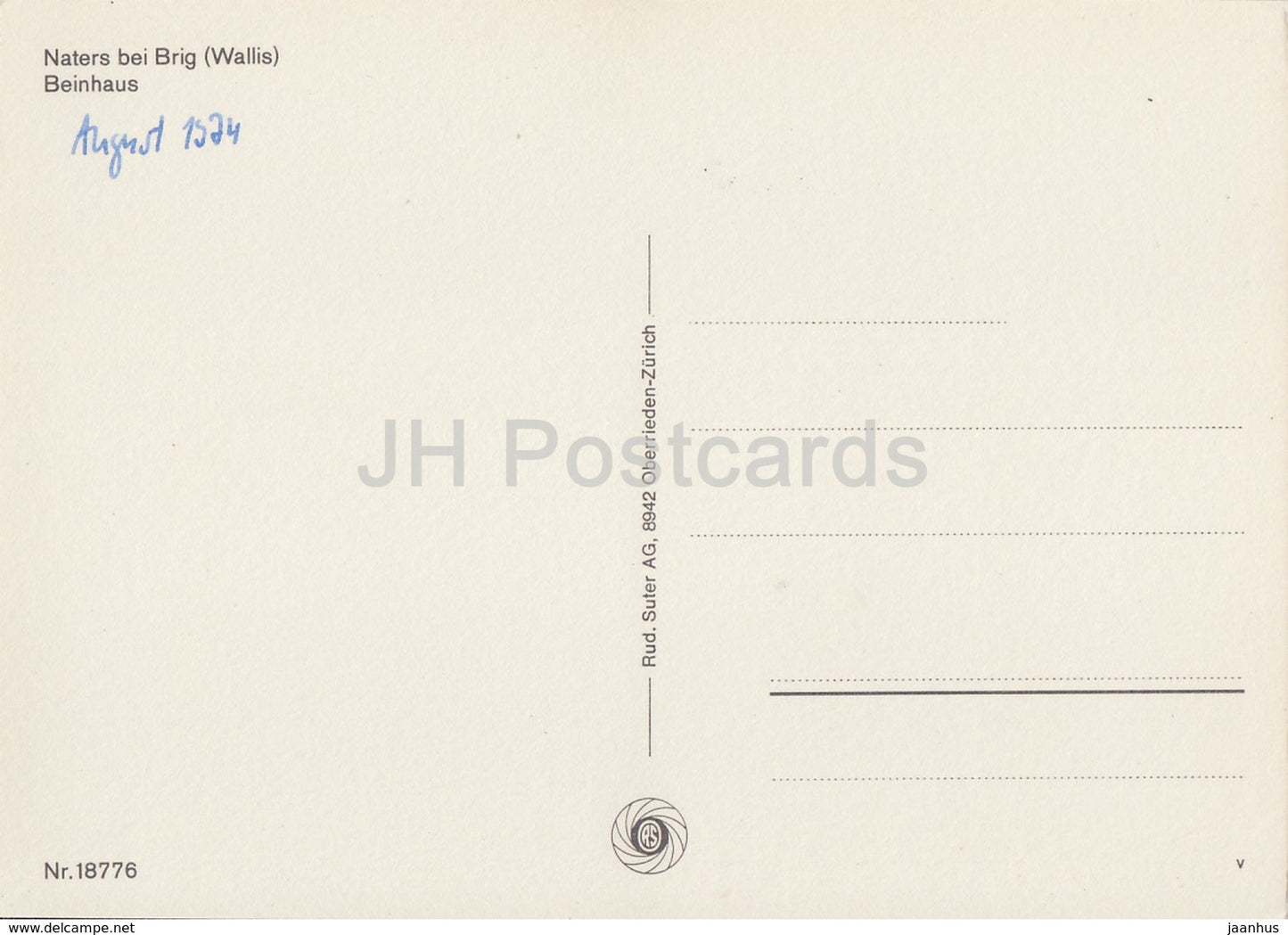 Brig - Brigue - Naters bei Brig - Beinhaus - 18776 - 1974 - Switzerland - used