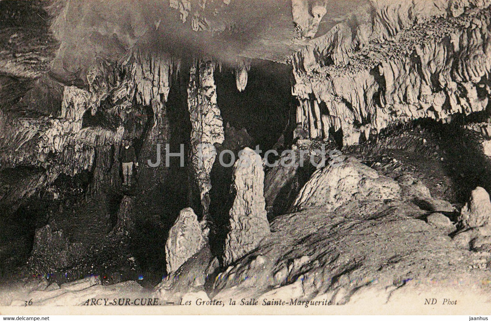 Arcy sur Cure - Les Grottes la Salle Sainte Marguerite - cave - 36 - old postcard - 1906 - France - used - JH Postcards