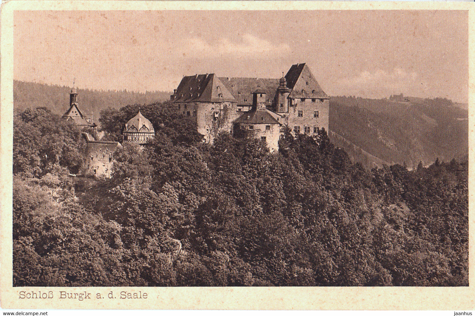 Schloss Burgk a d Saale - castle - old postcard - 1739 - Germany - unused - JH Postcards