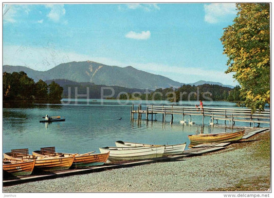 Der Staffelsee , Oberbayern - Der Bootshafen bei Seehausen mit dem Hörndl - boot - 1109/B - Germany - 1981 gelaufen - JH Postcards