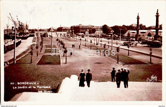 Bordeaux - Le Jardin et la Terrasse - Les Quais - 30 - old postcard - 1930s - France - used - JH Postcards