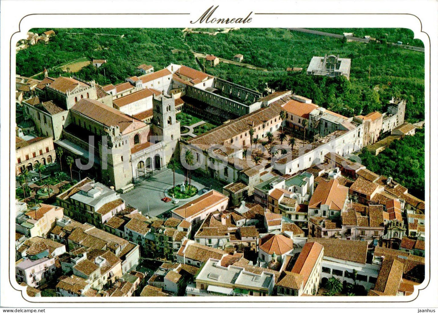 Monreale - Cattedrale - veduta aerea - Cathedral - aerial view - 154 - Italy - unused - JH Postcards