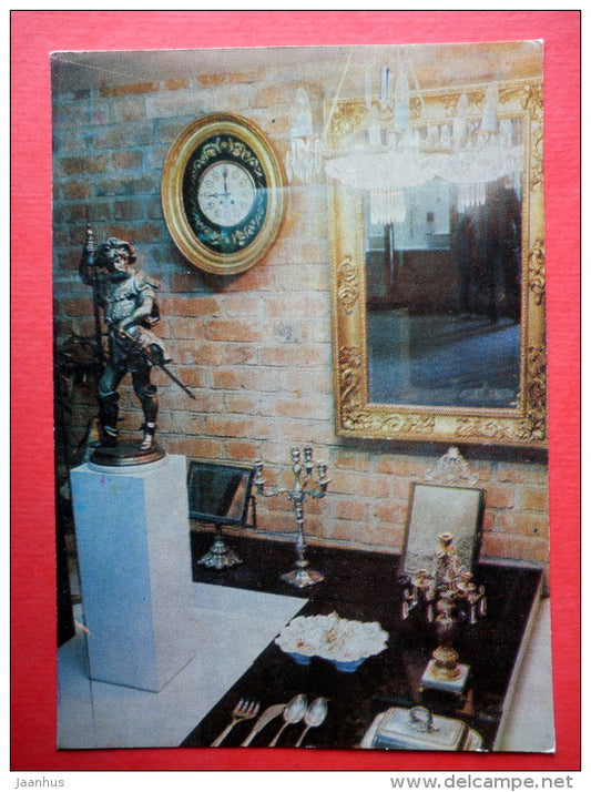 An Exposition at the Museum of History - clock - Trakai - 1977 - Lithuania USSR - unused - JH Postcards