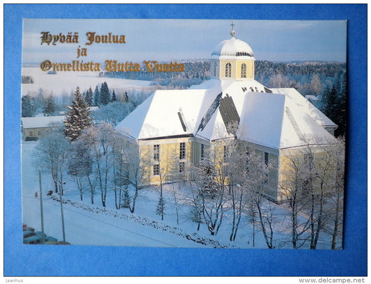 Parikkala church - christmas card - circulated in Finland 1988 Savonlinna - Finland - used - JH Postcards