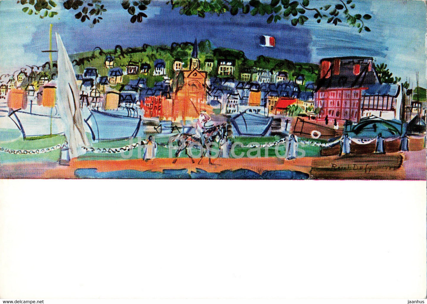 painting by Raoul Dufy - Regatta 1938 - sailing boat - French art - Netherlands - unused - JH Postcards