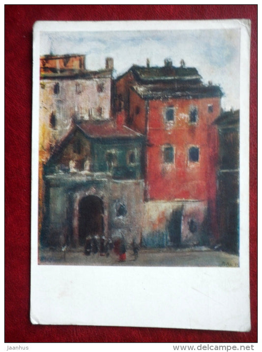 painting by C. Baba , Venice , 1956 - romanian art - unused - JH Postcards