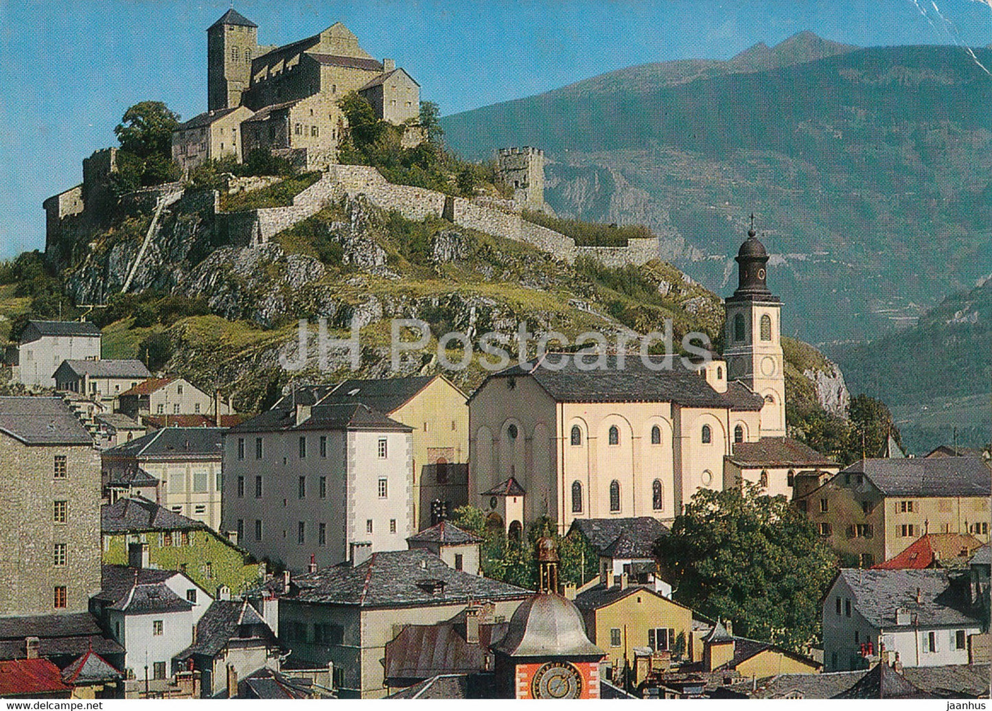 Sion et le Chateau de Valere - castle - 5492 - 1979 - Switzerland - used - JH Postcards
