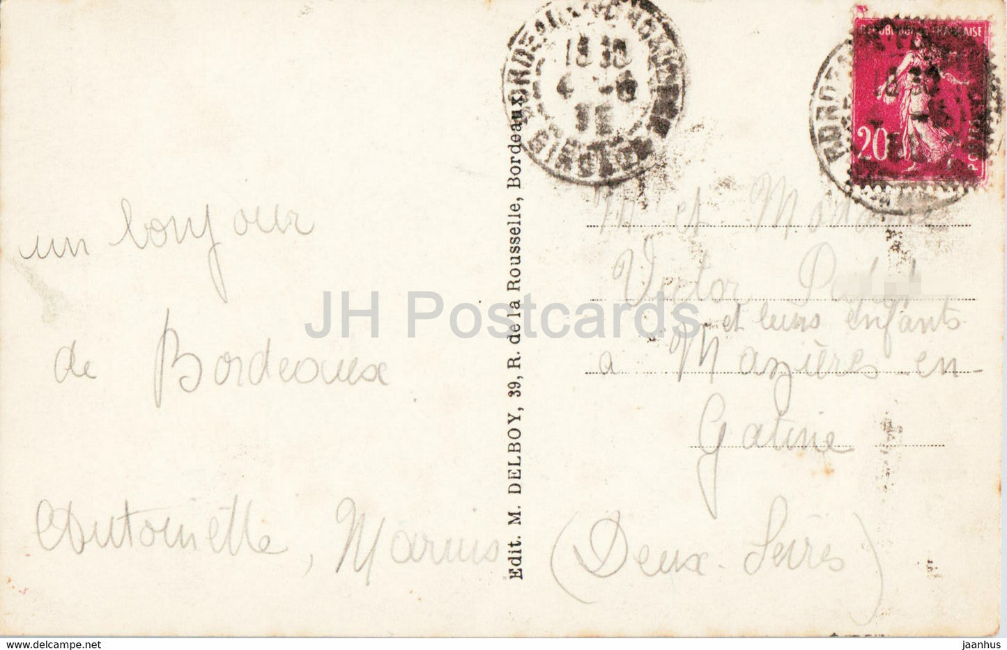 Bordeaux - Le Jardin et la Terrasse - Les Quais - 30 - old postcard - 1930s - France - used