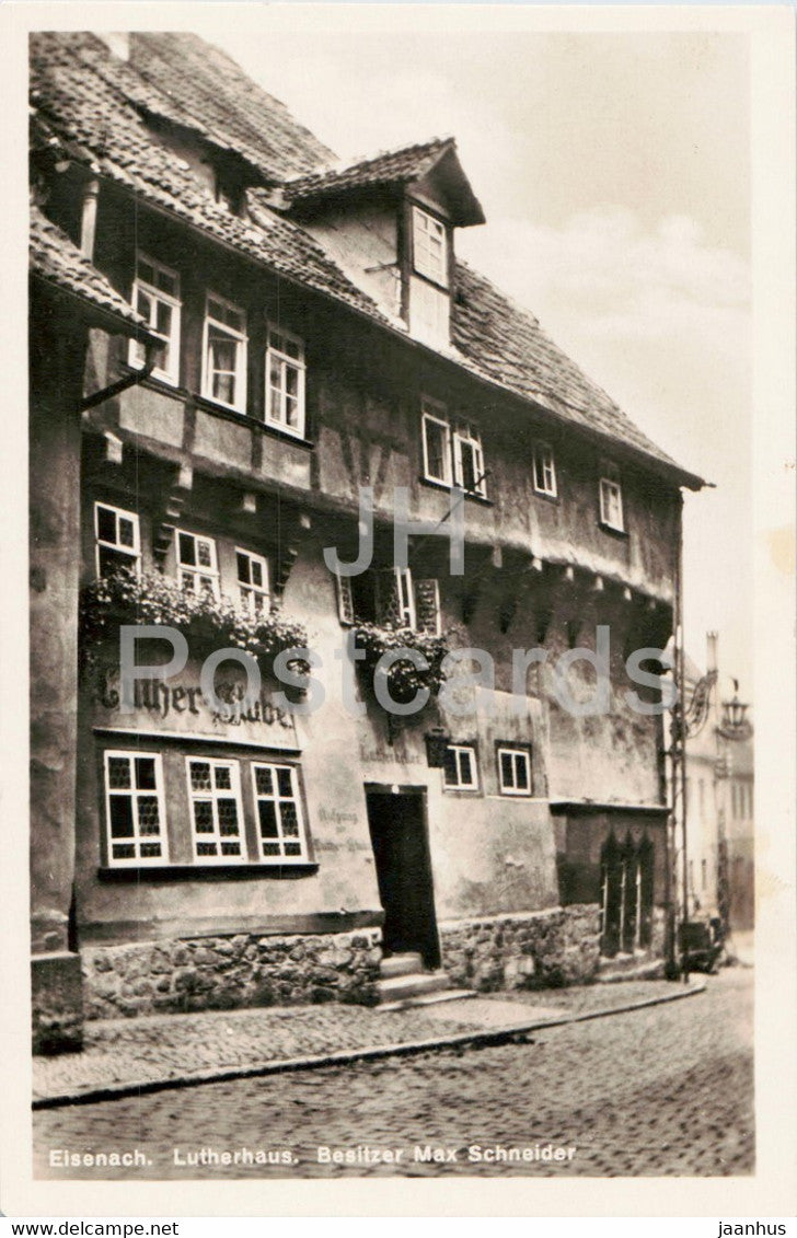 Eisenach - Lutherhaus  - Besitzer Max Schneider - old postcard - Germany - unused - JH Postcards