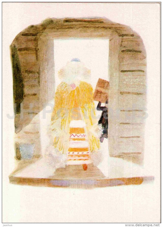 stepdaughter - Morozko - Jack Frost - russian fairy tale - 1983 - Russia USSR - unused - JH Postcards