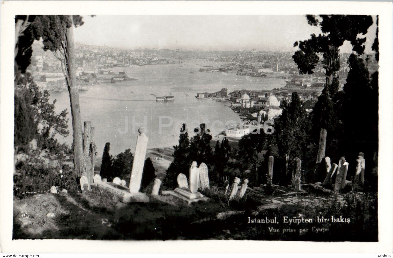 Istanbul - View from Eyupe - old postcard - Turkey - unused - JH Postcards
