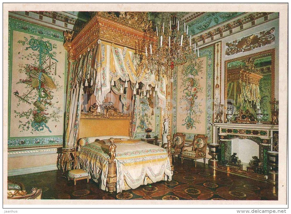 The State Bedroom - Pavlovsk Palace Museum - 1982 - Russia USSR - unused - JH Postcards