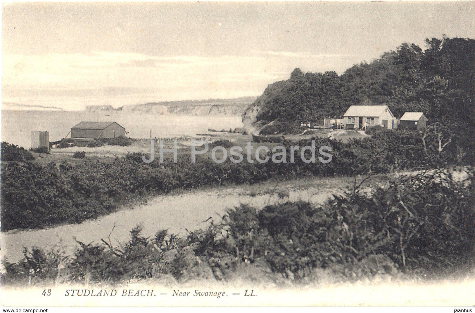Studland Beach - Near Swanage - 43 - old postcard - England - United Kingdom - unused - JH Postcards