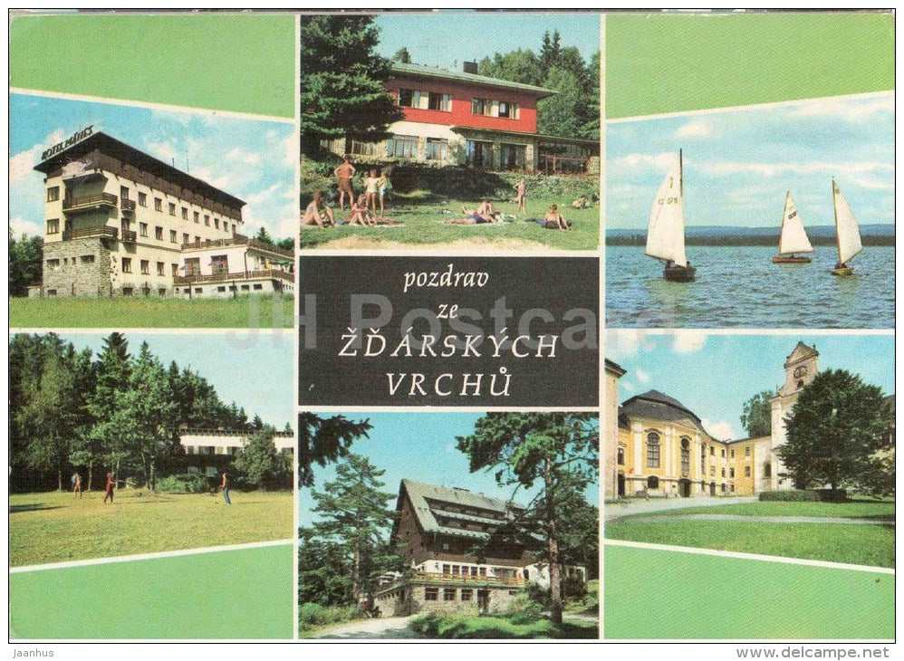 Zdarske Vrchy - Svratka - interhotel Manes - Snezne - Skrdlovice - Frysava - Zdar - Czechoslovakia - Czech - used - JH Postcards