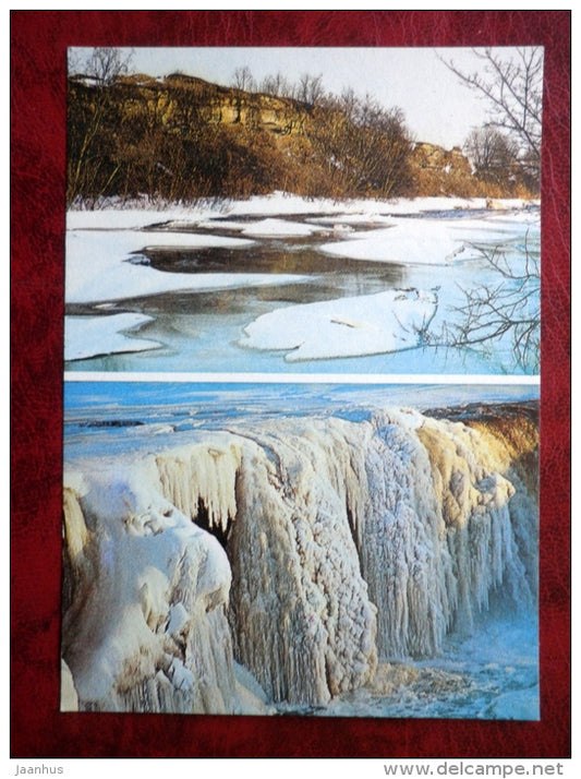 Jägala Falls in winter - river - 1982 - Estonia - USSR - unused - JH Postcards