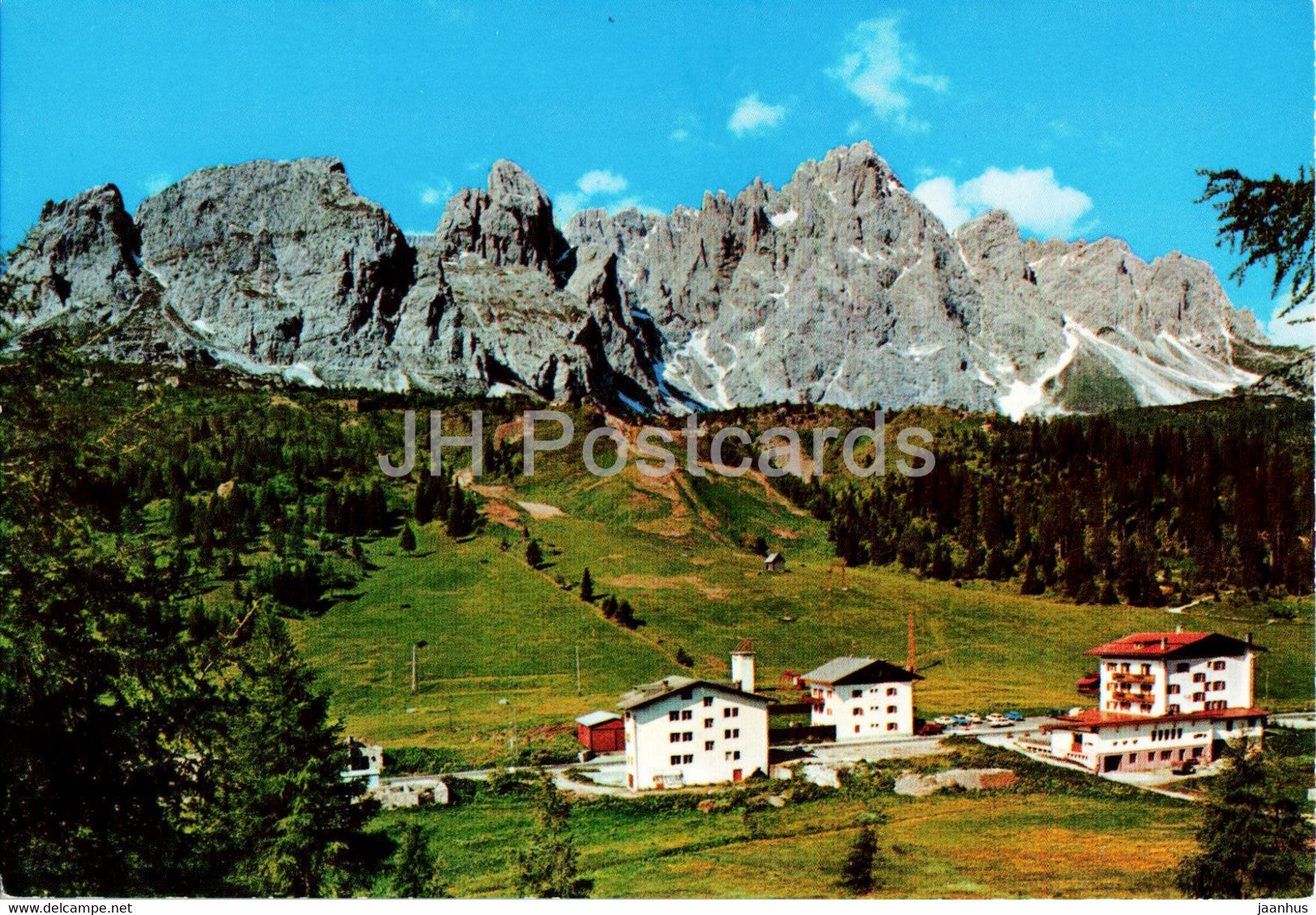 Passo Monte Croce Comelico 1656 m - Gruppo Popera - Cima Colesei - Pala Popera -180 - Italy - unused - JH Postcards