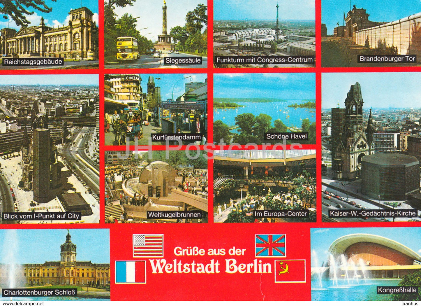 Berlin - Grusse aus der Weltstadt Berlin - 1991 - Germany - used - JH Postcards