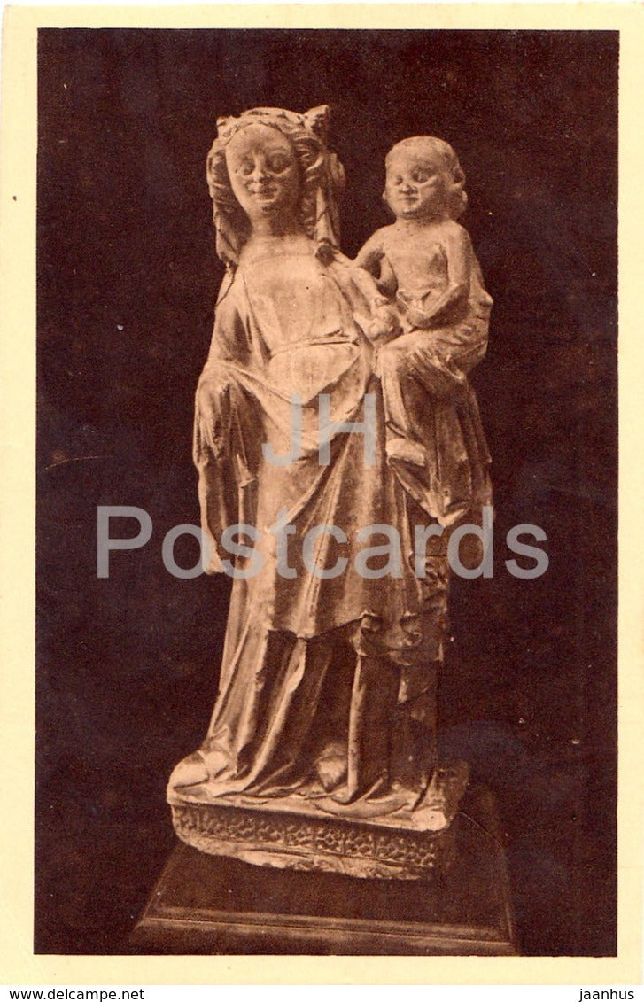 Villeneuve les (lez) Avignon - Vierge double en marble - sculpture - old postcard - France - unused - JH Postcards