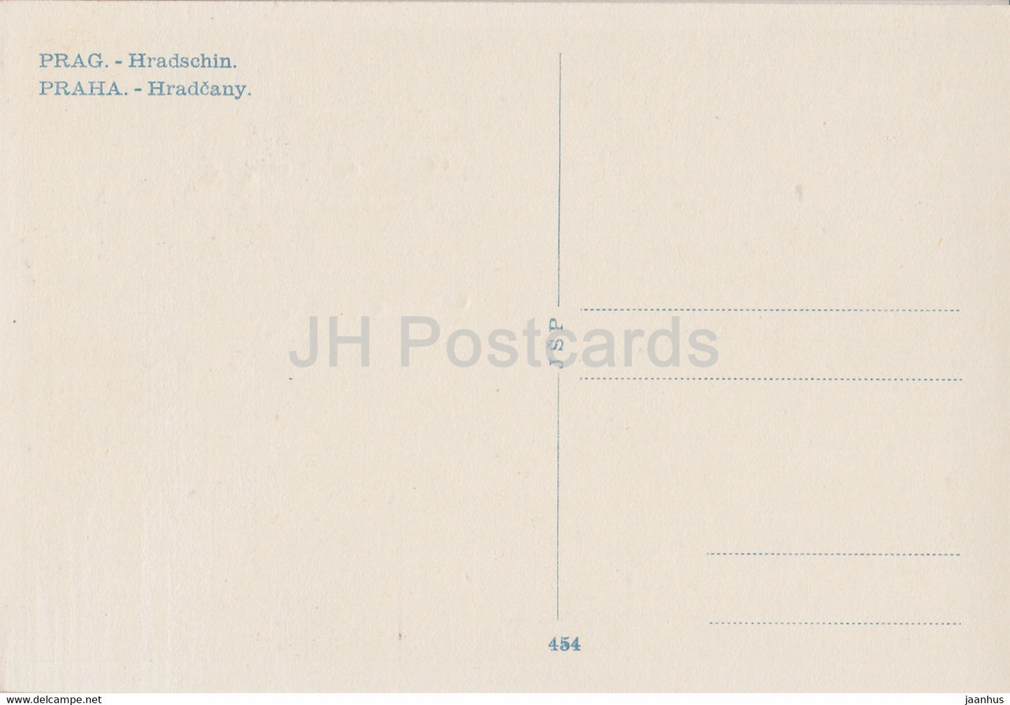 Praha - Prague - Prag - Hradschin - Hradcany - old postcard - 454 - Czech Republic - unused