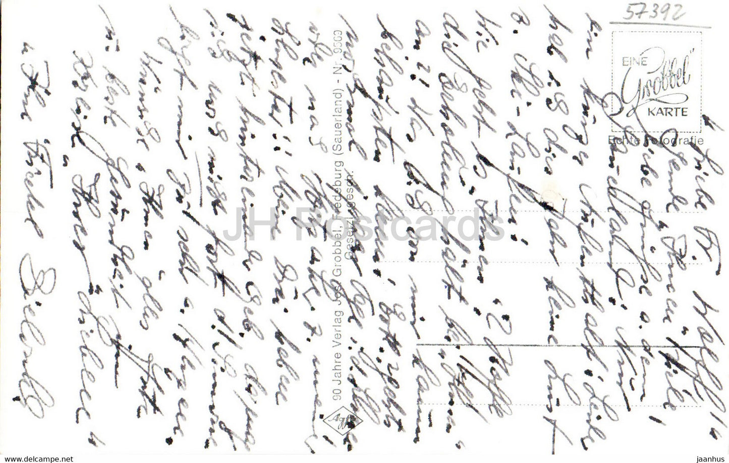 Wintersportparadies am Kahlen Asten 842 m - old postcard - 1950s - Germany - used