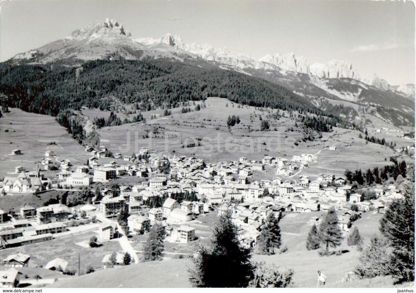 Moena 1200 m - Panorama - Val di Fassa - 1962 - Italy - used - JH Postcards