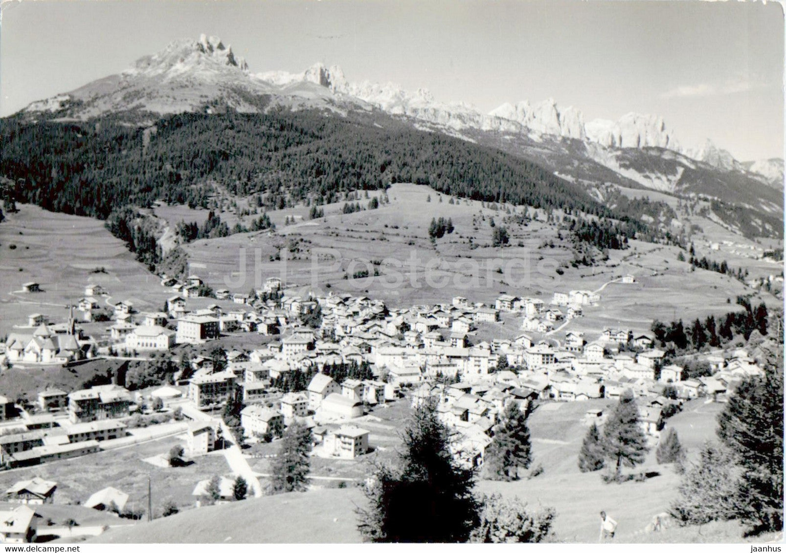 Moena 1200 m - Panorama - Val di Fassa - 1962 - Italy - used - JH Postcards