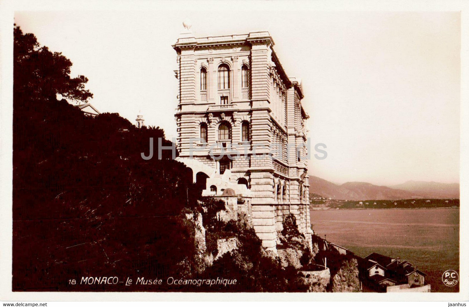 Monaco - Le Musee Oceanographique - museum - 18 - old postcard - Monaco - unused - JH Postcards