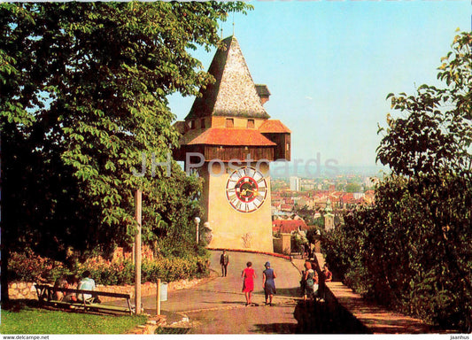 Graz - Uhrturm am Schlossberg - clock - Austria - unused - JH Postcards
