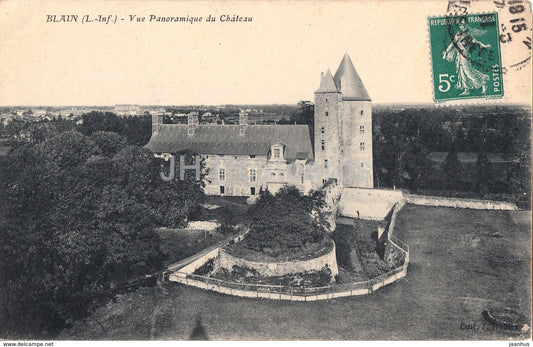 Blain - Vue Panoramique du Chateau - castle - old postcard - France - used - JH Postcards