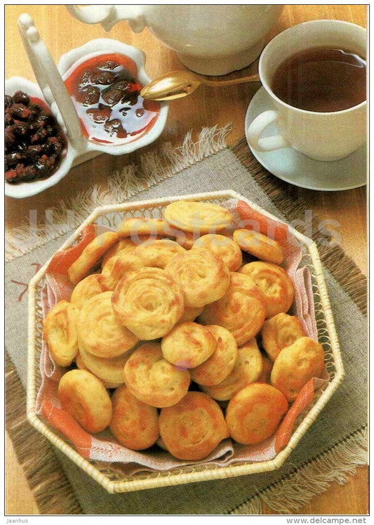 sugar cookies with pumpkin - Dishes from Pumpkin - recepies - 1991 - Russia USSR - unused - JH Postcards